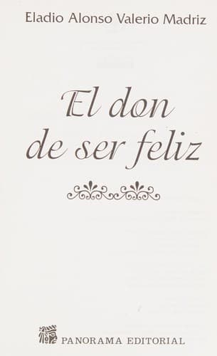 Portada de El don de ser feliz