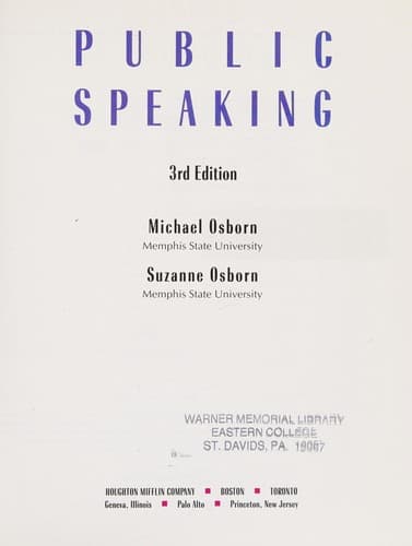Portada de Public speaking