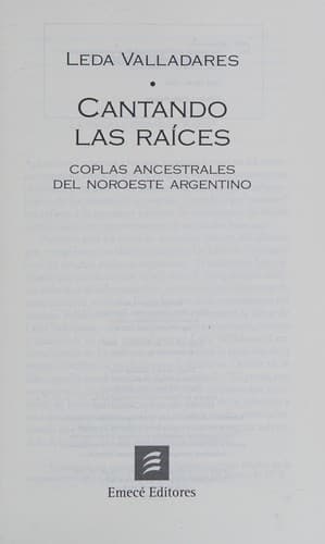 Portada de Cantando las raíces