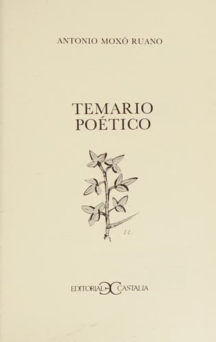 Portada de Temario poético