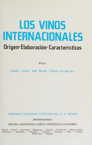 Portada de Los vinos internacionales