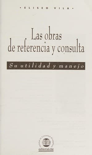 Portada de Las obras de referencia y consulta