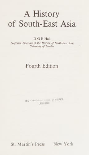 Portada de A history of South-East Asia