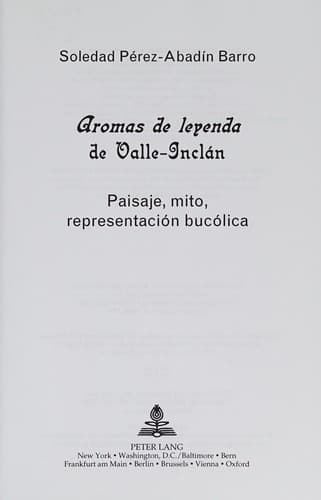 Portada de Aromas de leyenda de Valle-Inclán
