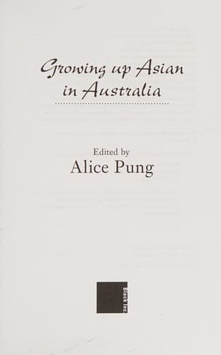 Portada de Growing up asian in Australia