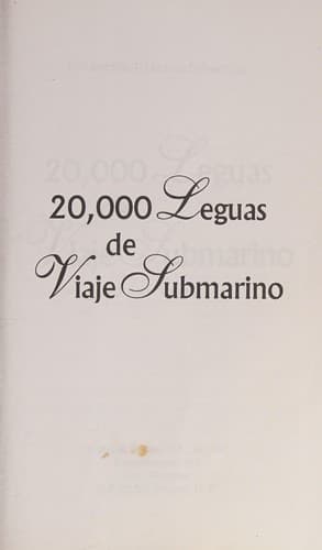 Portada de 20,000 leguas de viaje submarino
