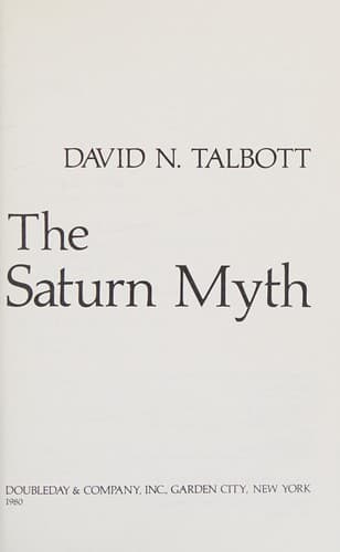 Portada de The Saturn myth