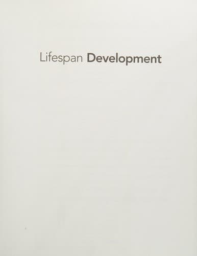 Portada de Lifespan Development