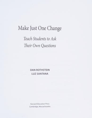 Portada de Make just one change