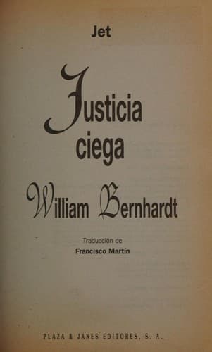 Portada de Justicia ciega