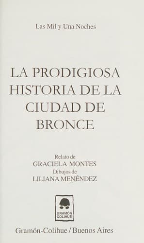Portada de Prodigiosa Historia de La Ciudad de Bronce