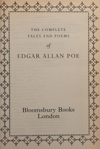 Portada de The complete tales and poems of Edgar Allan Poe.