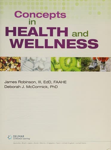 Portada de Concepts in health and wellness
