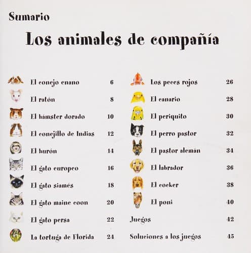 Portada de Los animales de compañía