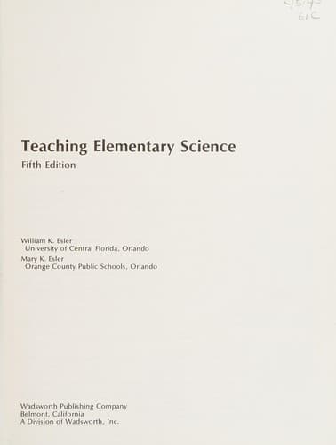 Portada de Teaching elementary science