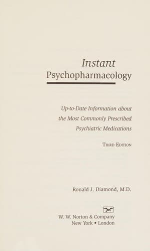 Portada de Instant psychopharmacology