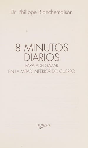 Portada de 8 minutos diarios para adelgazar en la mitad inferior del cuerpo