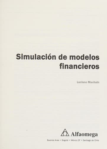 Portada de Simulación de modelos financieros