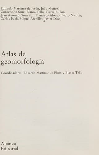 Portada de Atlas de Geomorfologia