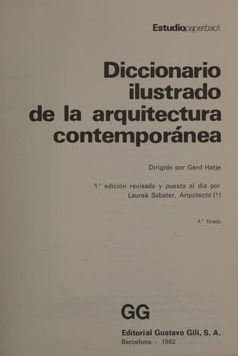 Portada de Diccionario Ilustrado de La Arquitectura Contemporanea