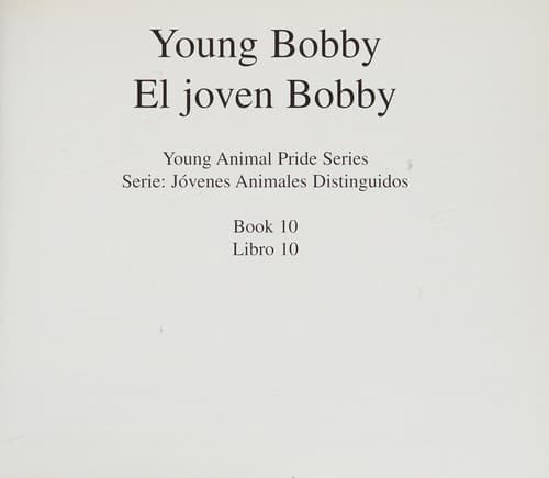 Portada de Young Bobby/ El Joven Bobby