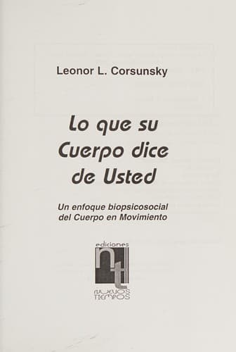 Portada de Lo que su cuerpo dice de Usted