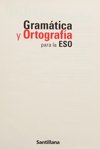 Portada de Gramática y ortografía para la ESO