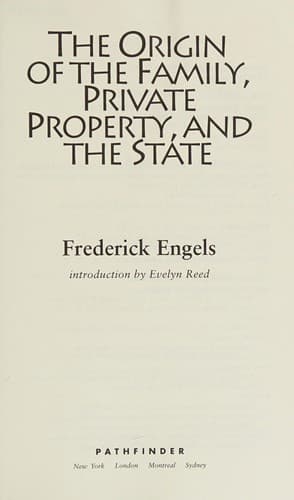 Portada de The origin of the family, private property and the state