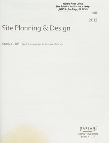 Portada de Site planning & design