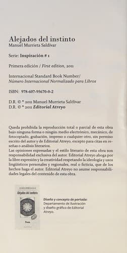 Portada de Alejados del instinto