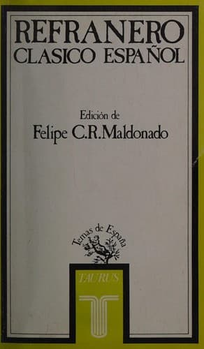 Portada de Refranero clásico español
