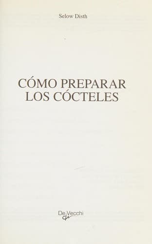 Portada de Cómo preparar los cócteles