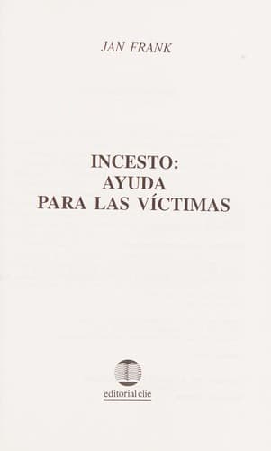 Portada de Incesto