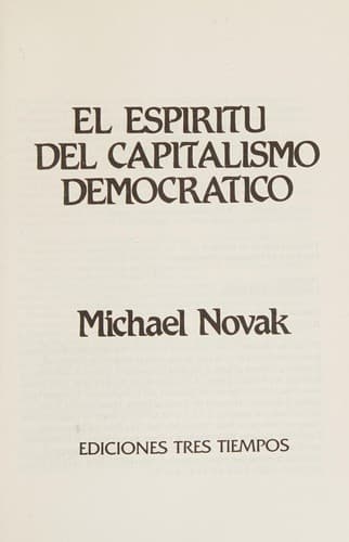 Portada de El espiritu del capitalismo democratico