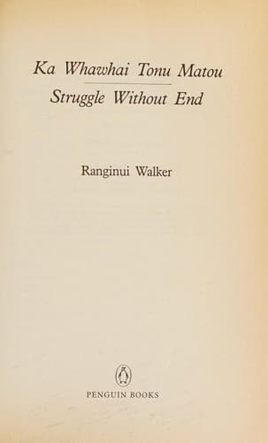 Portada de Ka whawhai tonu matou =