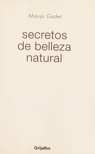 Portada de Secretos De Belleza Natural (Autoayuda)