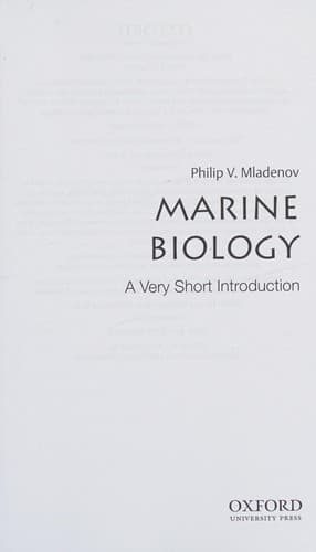 Portada de Marine biology