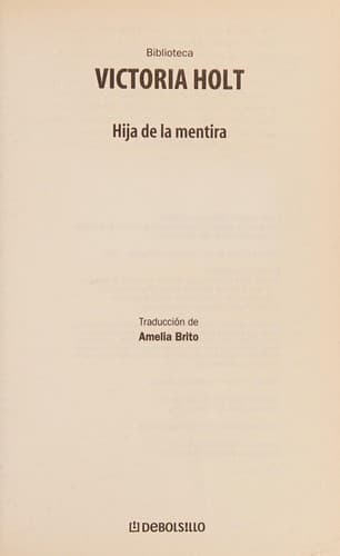 Portada de Hija De La Mentira/ the Daughter of Deceit