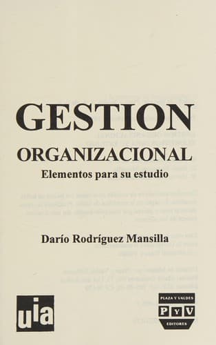 Portada de Gestión organizacional
