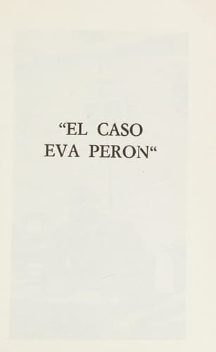 Portada de El caso Eva Perón