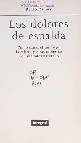Portada de Los Dolores de Espalda