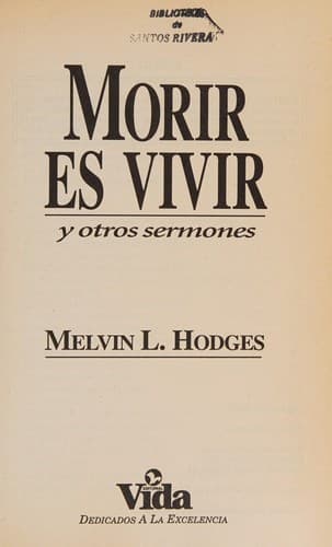Portada de Morir es vivir