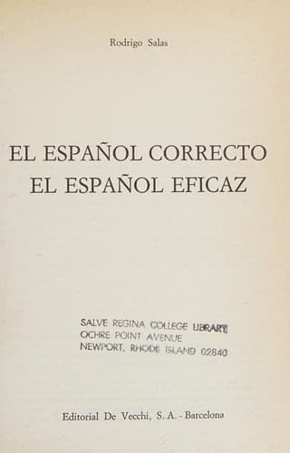 Portada de El español correcto, el español eficaz