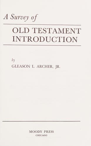 Portada de A Survey of Old Testament Introduction