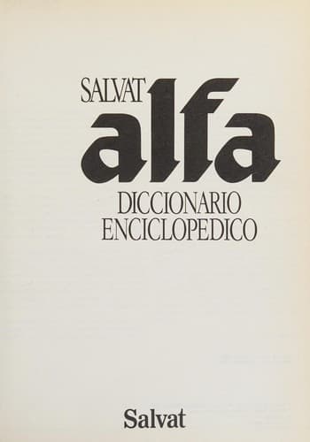 Portada de Salvat alfa diccionario enciclopédico