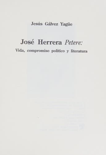 Portada de José Herrera Petere