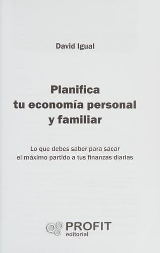 Portada de Planifica tu economía personal y familiar