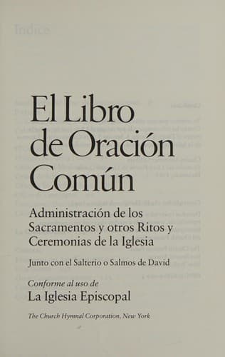 Portada de El libro de Oración Común