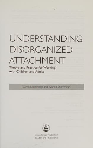 Portada de Understanding disorganized attachment