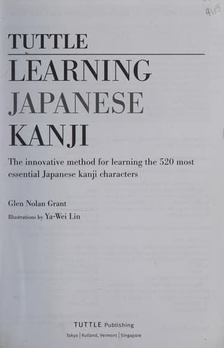 Portada de Learning Japanese kanji